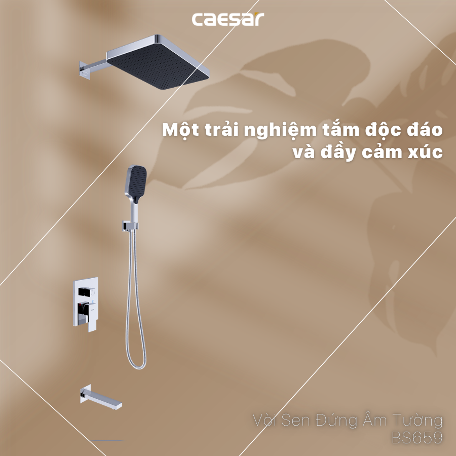 Sen tắm âm tường CAESAR BS659
