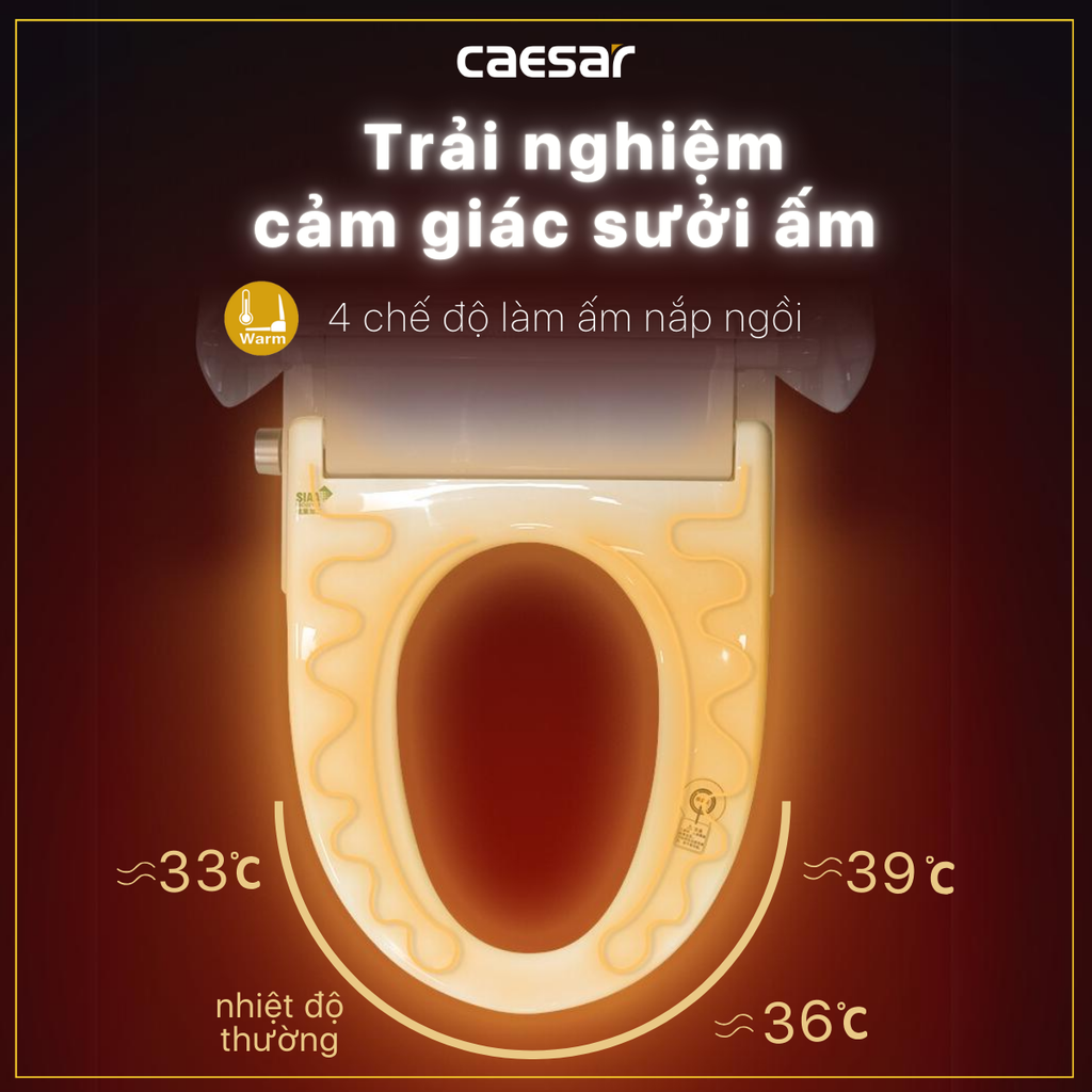 Nắp bàn cầu CAESAR TAF512H