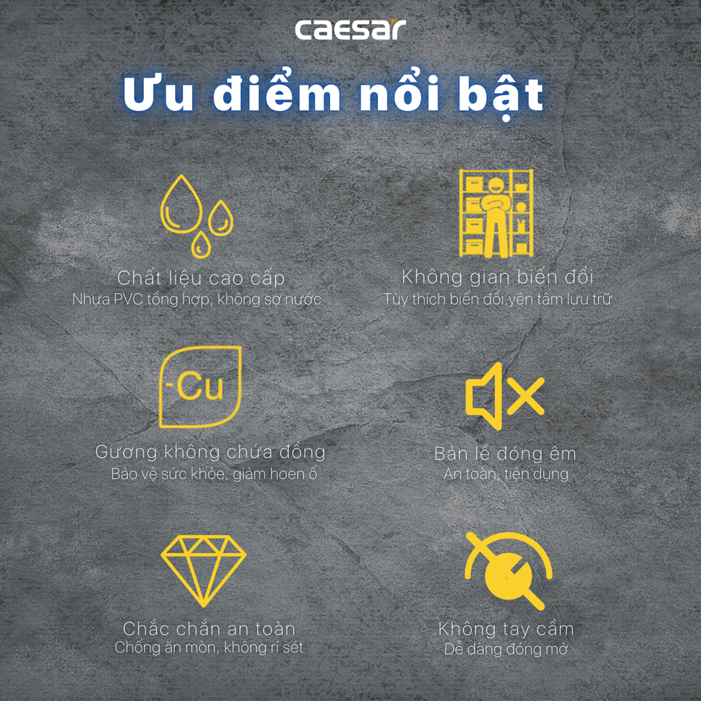 Tủ gương CAESAR EM1180W7V