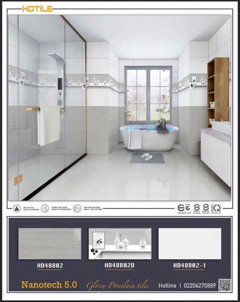 Gạch 40x80 Thế Giới HD48802 HD48802D HD48802-1