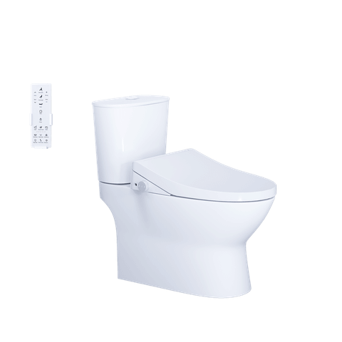 Bàn cầu hai khối + Nắp rửa điện tử CAESAR CD1320+TAF512H