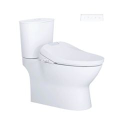 Bàn cầu hai khối + Nắp rửa điện tử CAESAR CD1320+TAF610H