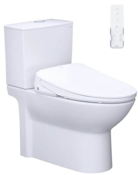 Bàn cầu hai khối + Nắp rửa điện tử CAESAR CD1340+TAF710H