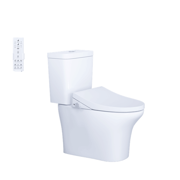 Bàn cầu hai khối + Nắp rửa điện tử CAESAR CD1341+TAF512H