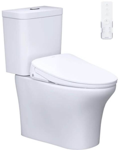 Bàn cầu hai khối + Nắp rửa điện tử CAESAR CD1341+TAF710H