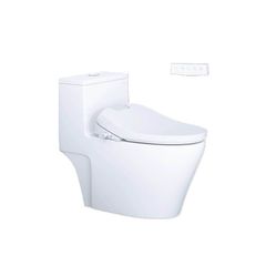 Bàn cầu một khối + Nắp rửa điện tử CAESAR C1356F+TAF610H