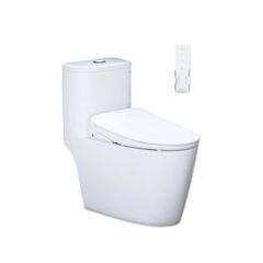 Bàn cầu một khối + Nắp rửa điện tử CAESAR C1364F+TAF710H
