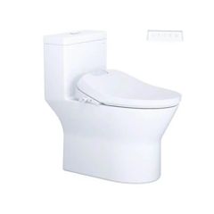 Bàn cầu một khối + Nắp rửa điện tử CAESAR C1374F+TAF610H