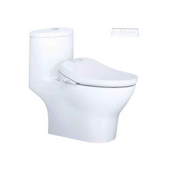 Bàn cầu một khối + Nắp rửa điện tử CAESAR C1375F+TAF610H