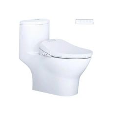 Bàn cầu một khối + Nắp rửa điện tử CAESAR C1375F+TAF610H