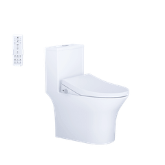 Bàn cầu một khối + Nắp rửa điện tử CAESAR C1391F+TAF512H