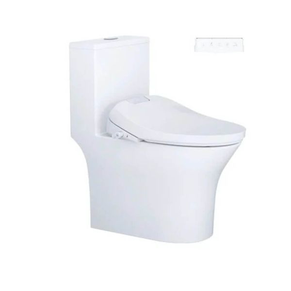 Bàn cầu một khối + Nắp rửa điện tử CAESAR C1391F+TAF610H