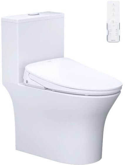 Bàn cầu một khối + Nắp rửa điện tử CAESAR C1391F+TAF710H