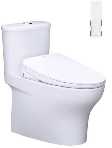 Bàn cầu một khối + Nắp rửa điện tử CAESAR C1394F+TAF710H