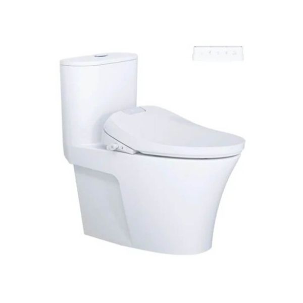 Bàn cầu một khối + Nắp rửa điện tử CAESAR C1395F+TAF610H