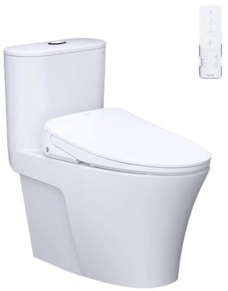 Bàn cầu một khối + Nắp rửa điện tử CAESAR C1395F+TAF710H
