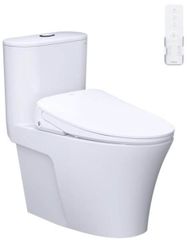 Bàn cầu một khối + Nắp rửa điện tử CAESAR C1395F+TAF710H