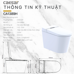 Bàn cầu điện tử CAESAR CA1389H