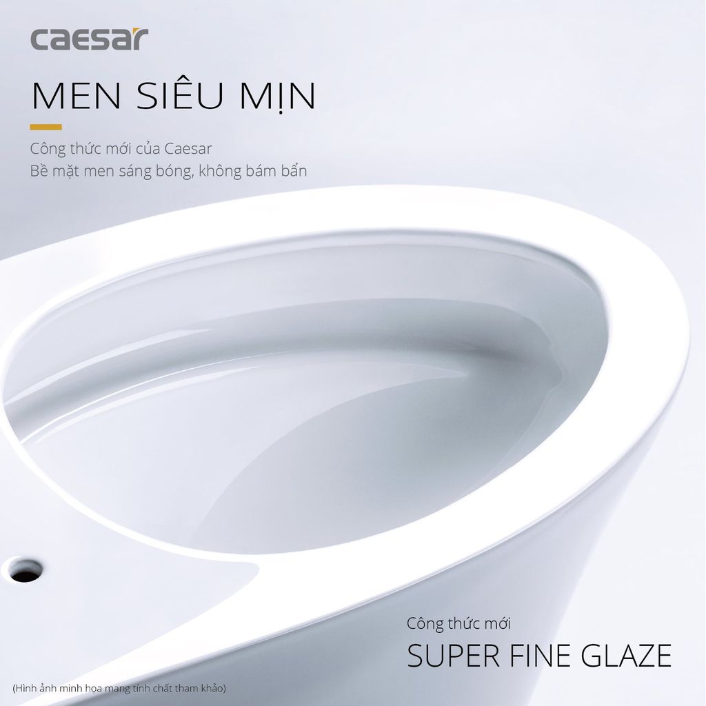Bàn cầu một khối + Nắp rửa điện tử CAESAR C1353F+TAF610H