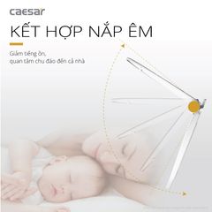 Bàn cầu một khối + Nắp rửa điện tử CAESAR C1353F+TAF610H