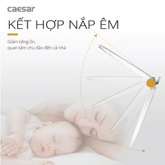 Bàn cầu hai khối + Nắp rửa điện tử CAESAR CD1341+TAF710H