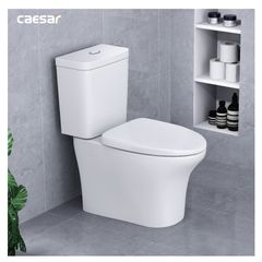 Bàn cầu hai khối + Nắp rửa điện tử CAESAR CD1341+TAF610H
