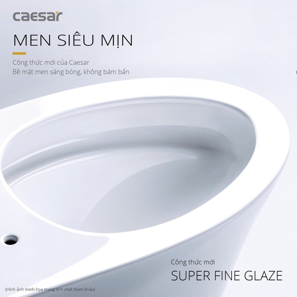 Bàn cầu một khối + Nắp rửa điện tử CAESAR C1363F+TAF512H
