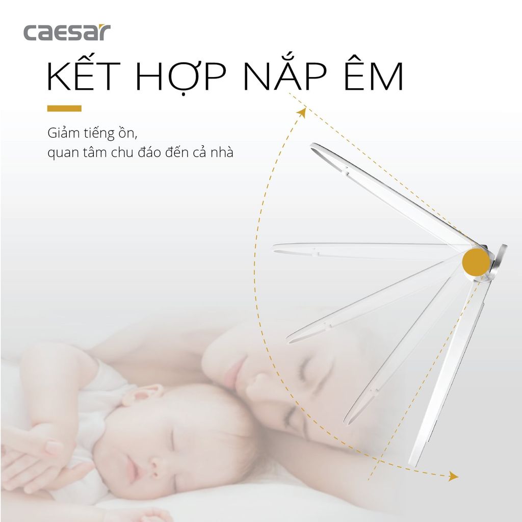 Bàn cầu một khối + Nắp rửa điện tử CAESAR C1375F+TAF512H