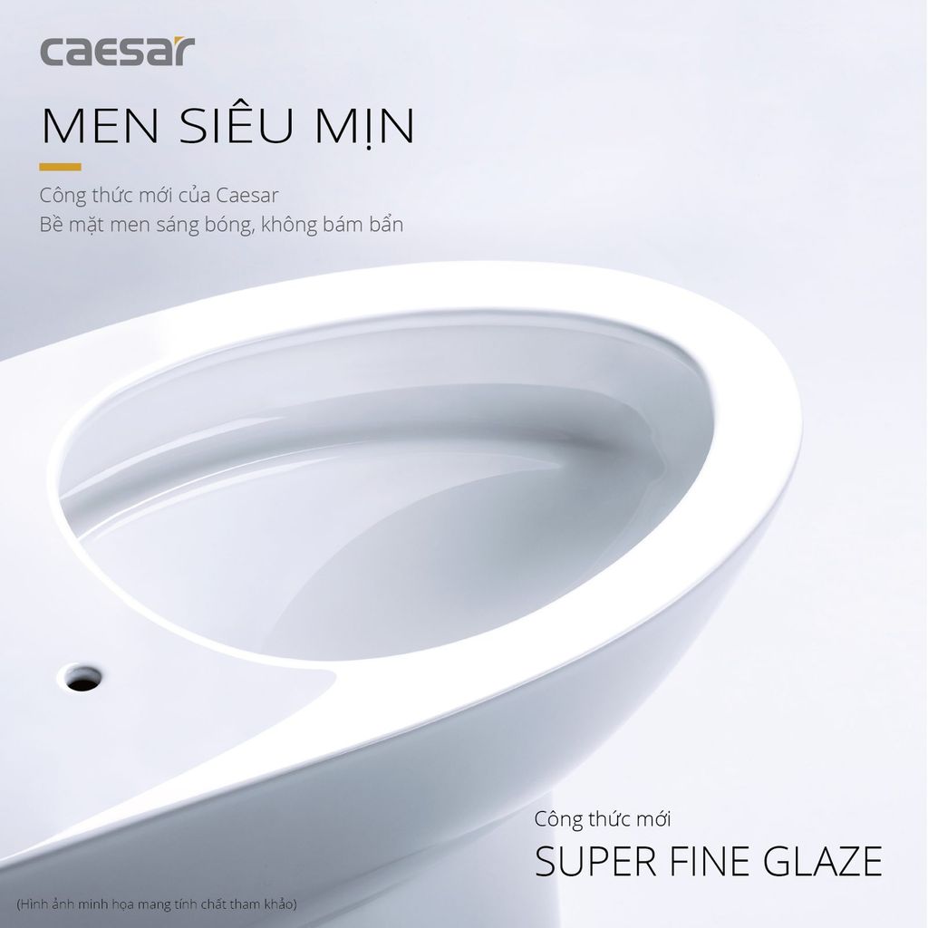 Bàn cầu một khối + Nắp rửa điện tử CAESAR C1391F+TAF512H
