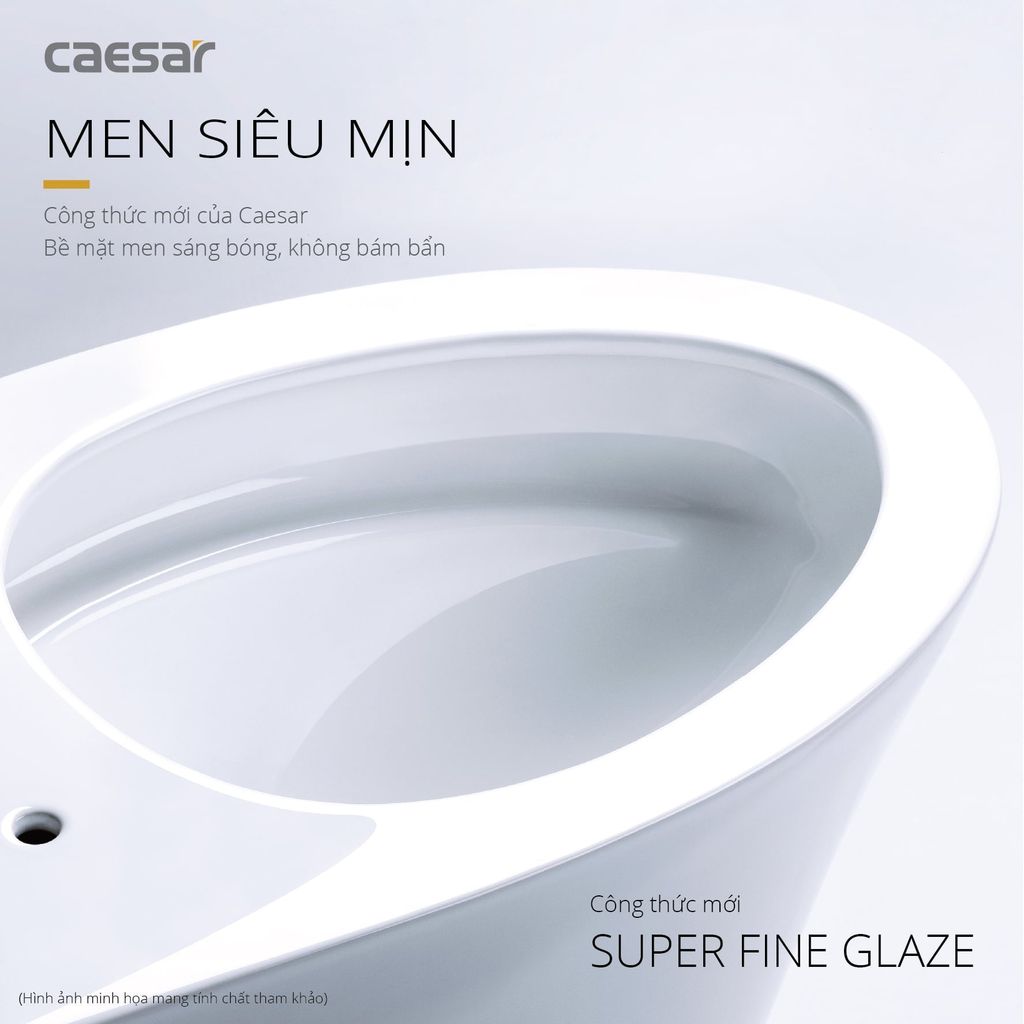 Bàn cầu một khối + Nắp rửa điện tử CAESAR C1395F+TAF710H