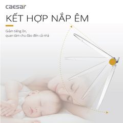 Bàn cầu một khối + Nắp rửa điện tử CAESAR C1395F+TAF710H