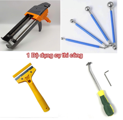 Combo thi công keo chà ron 2 thành phần|Súng+Vít+Bi+Sủi