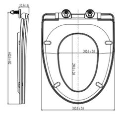 Nắp bệt INAX CF-600VS/BW1 (C-514VAN, AC-969VN-2, AC-959VAN-2)
