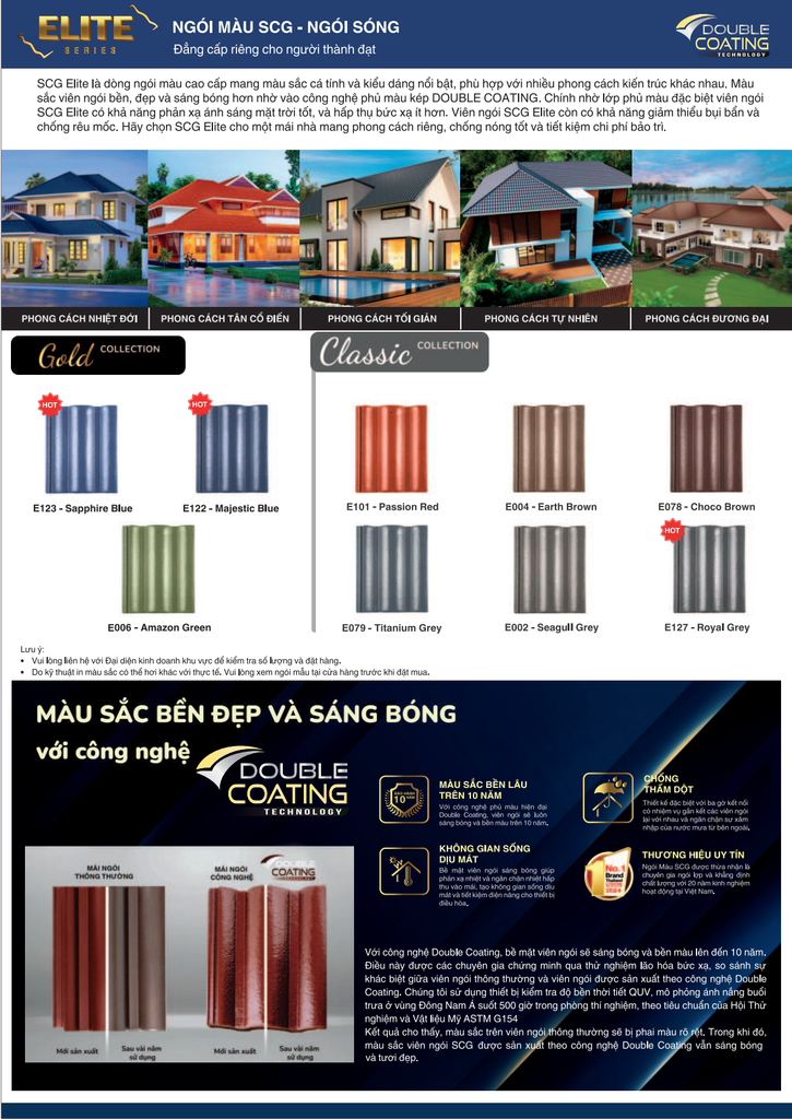 Ngói sóng xi măng SCG ELITE