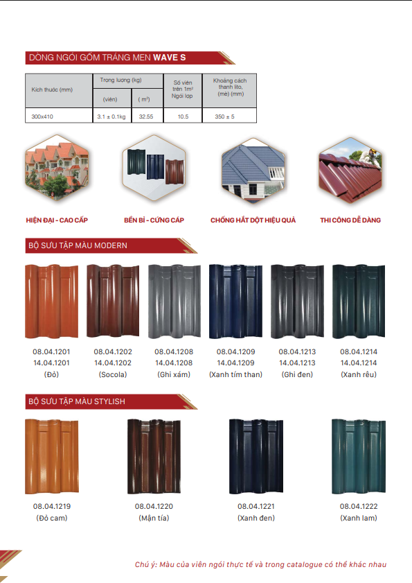 Ngói sóng tráng men PRIME WAVE S