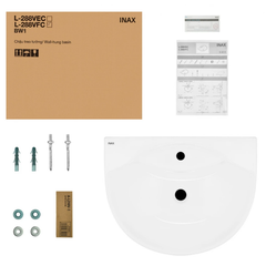 Chậu rửa treo tường INAX L-288VFC+Chân chậu ngắn INAX L-288VC