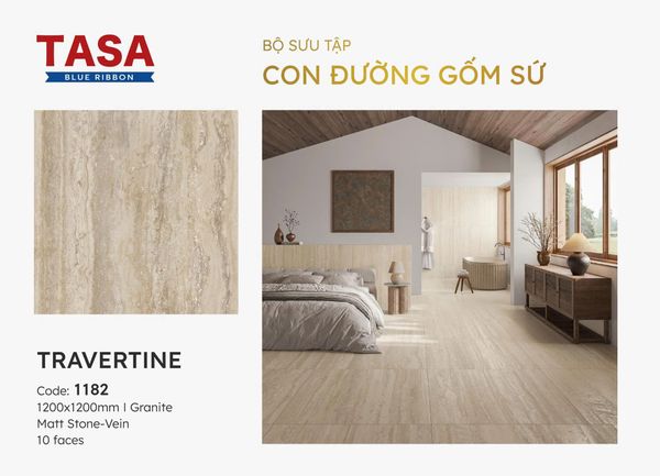 Gạch 120x120 Tasa 1182 BST Con Đường Gốm Sứ