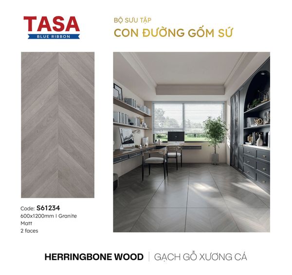 Gạch 60x120 Tasa S61234 BST Con đường gốm sứ