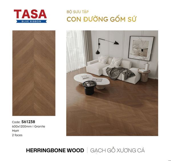 Gạch 60x120 Tasa S61238 BST Con đường gốm sứ