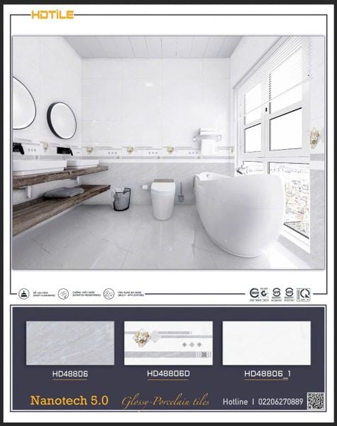 Gạch 40x80 Thế Giới HD48806 HD48806D HD48806-1