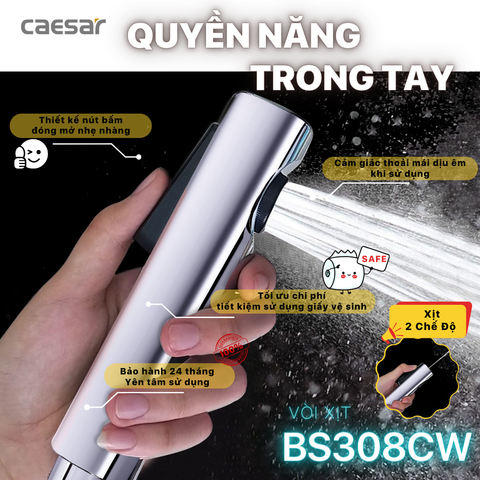 Vòi xịt xi CAESAR BS308CW