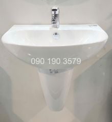 Chậu rửa treo tường CAESAR L2150S+Chân chậu ngắn CAESAR P2443