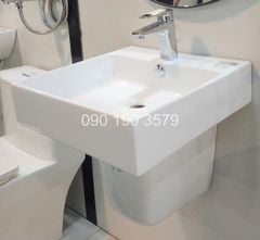 Chậu rửa treo tường CAESAR LF5261+Chân chậu ngắn CAESAR PF2463