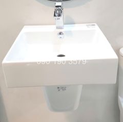 Chậu rửa treo tường CAESAR LF5261+Chân chậu ngắn CAESAR PF2463