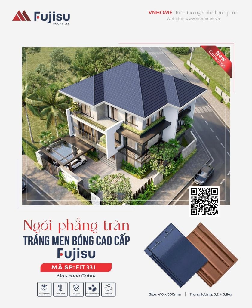 Ngói phẳng tráng men VNHOME FUJISU