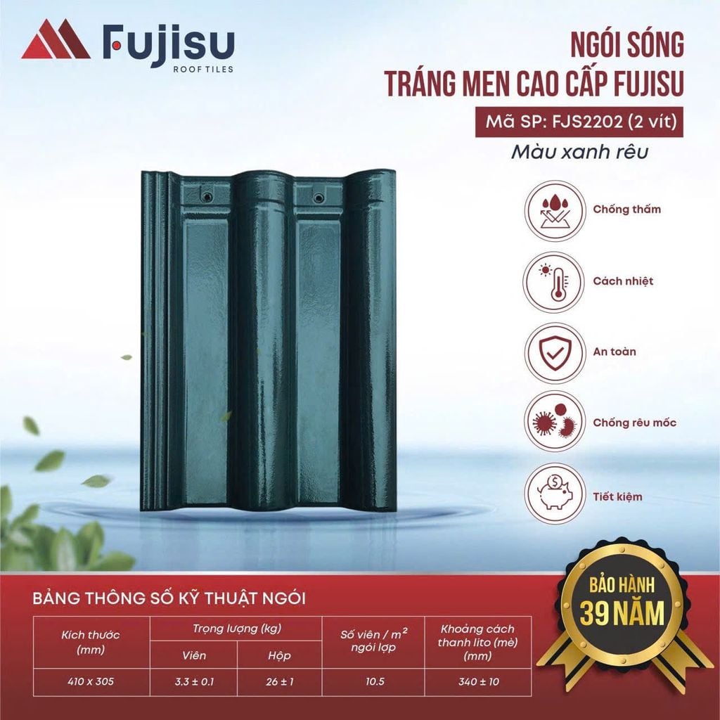 Ngói sóng tráng men VNHOME FUJISU