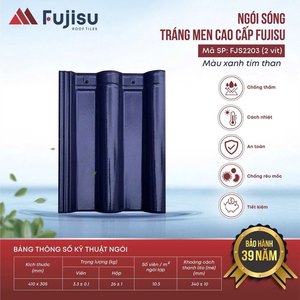 Ngói sóng tráng men VNHOME FUJISU