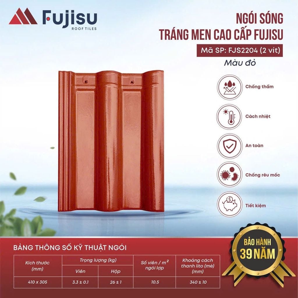 Ngói sóng tráng men VNHOME FUJISU