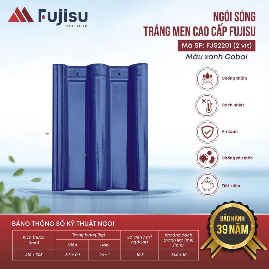 Ngói sóng tráng men VNHOME FUJISU
