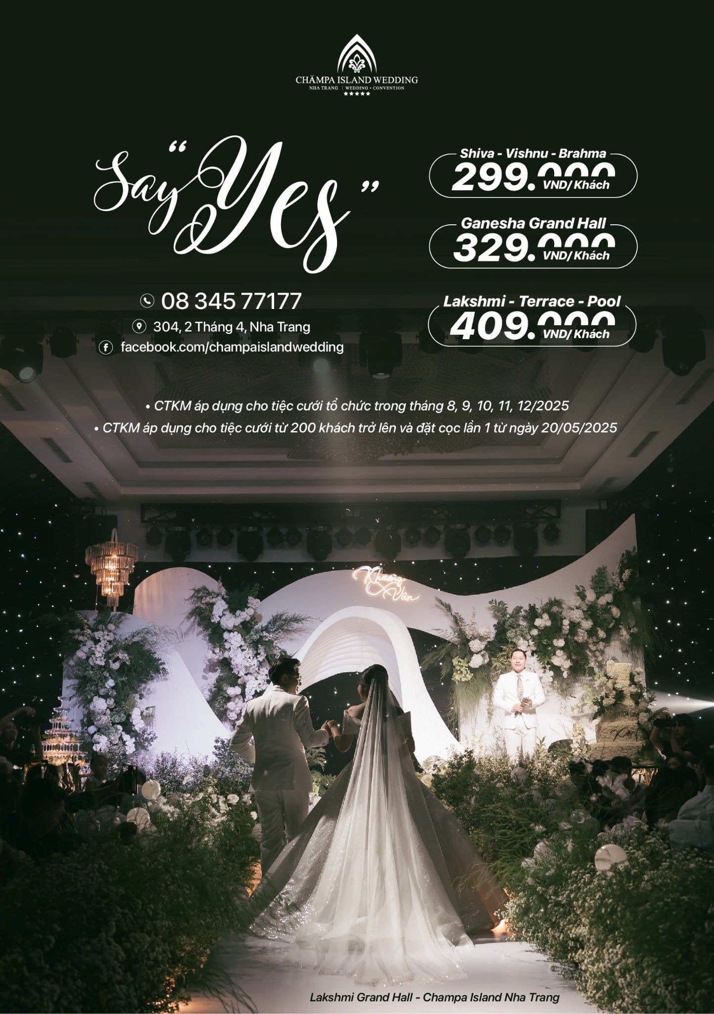 SAY “YES” – ƯU ĐÃI COMBO CƯỚI CHỈ TỪ 299.000Đ/KHÁCH